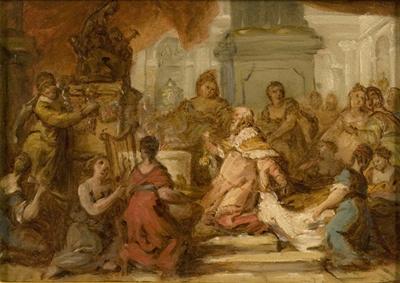 Nicolas Vleughels Nicolas VLEUGHELS  The Idolatry of Solomon oil painting picture
